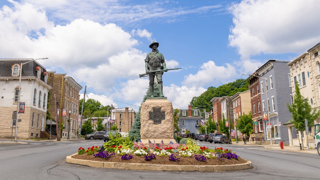 Garfield Square in historic downtown Pottsville, Pennsylvania